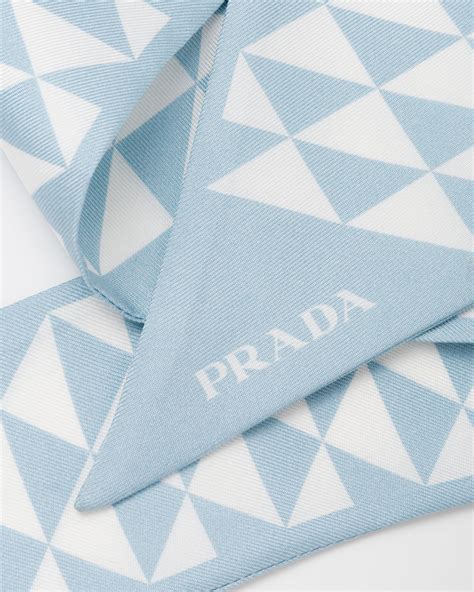 silk prada scarf|Prada twill scarf.